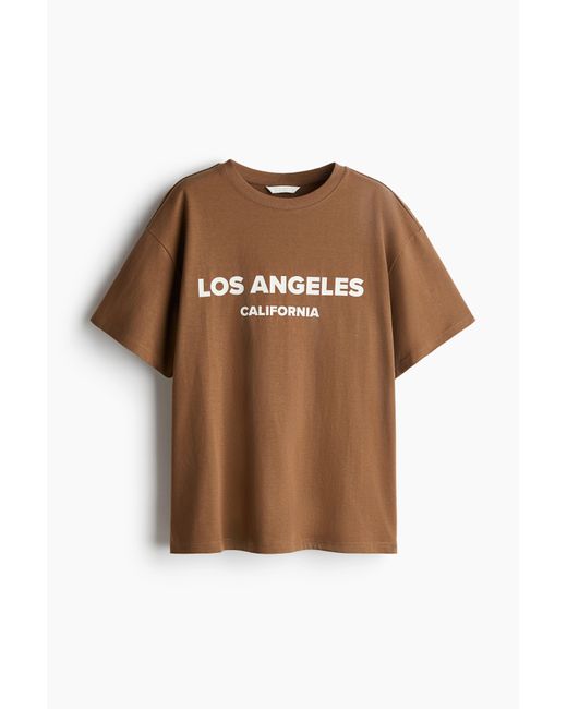 H&M Brown Oversized T-Shirt
