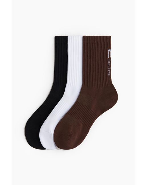 Lot De 3 Paires De Chaussettes De Sport Drymove H&M en coloris Brown
