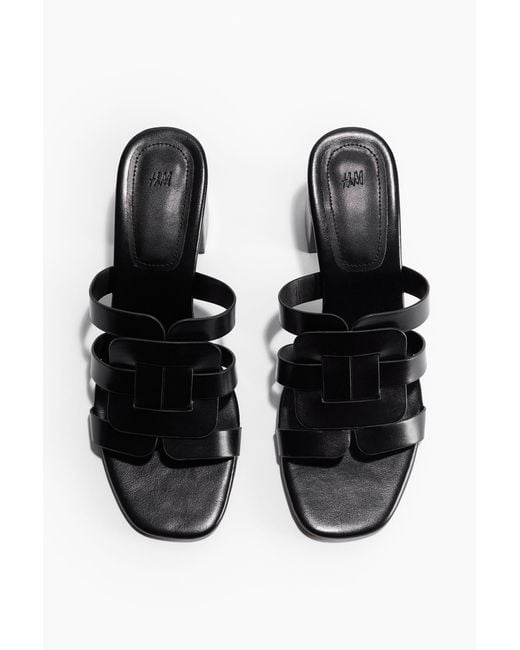 Sandales à talon bloc H&M en coloris Black