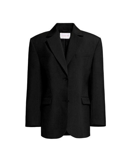 H&M Black Wollblazer in Oversize-Passform