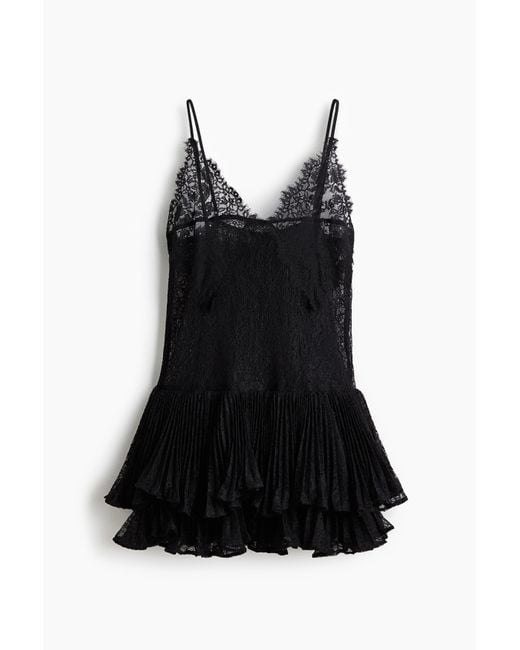 H&M Black Trägerkleid aus Spitze