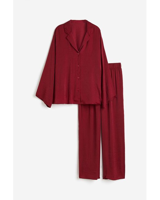 H&M Red Zweiteiliger Pyjama
