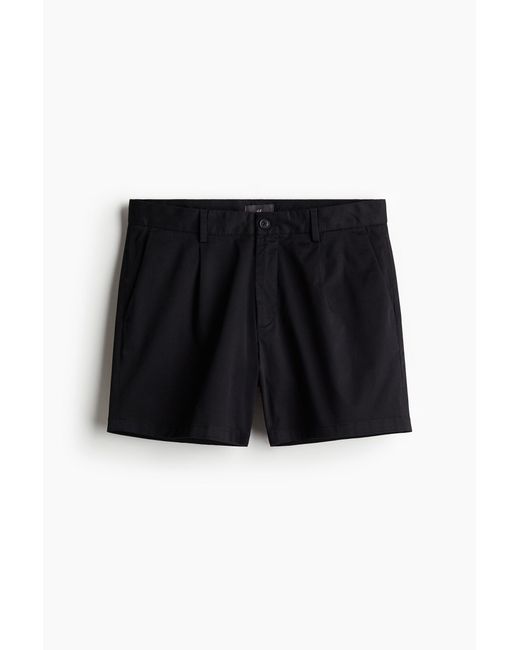 Short Regular Fit avec détail plissé H&M pour homme en coloris Black