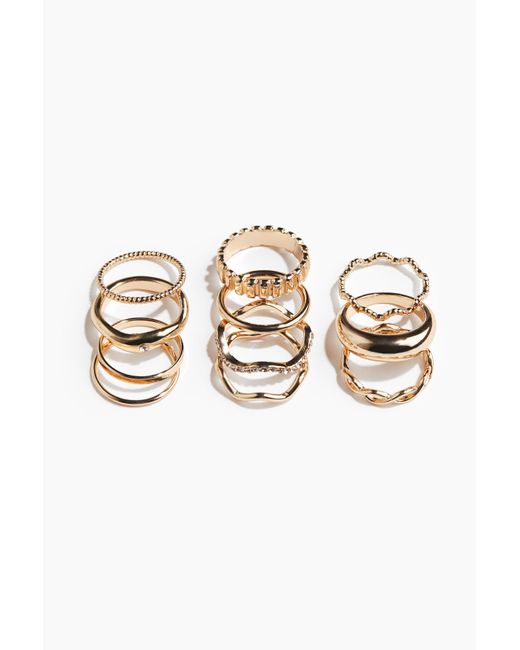 H&M White 11er-Pack Ringe