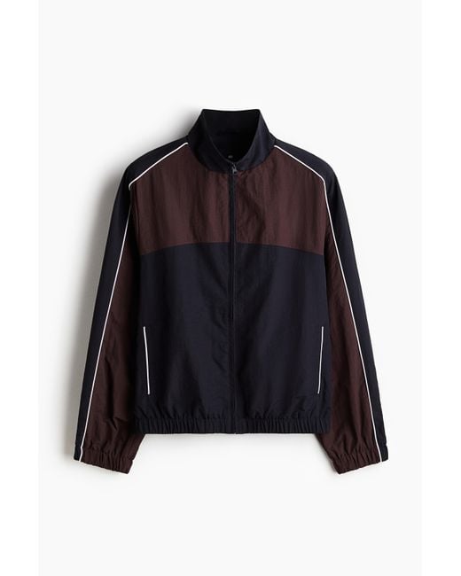 H&M Trainingsjacke aus Nylon in Loose Fit in Blue für Herren