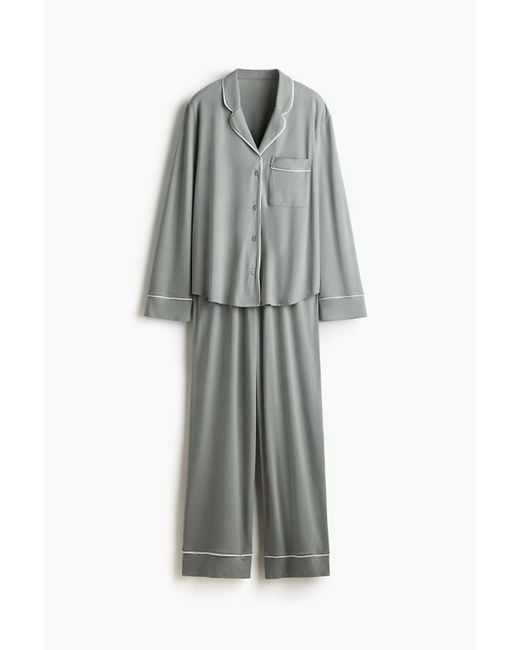 H&M Gray Pyjama aus Viskosemix
