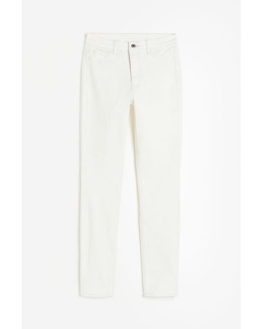 H&M White Ultra High Ankle Jeggings