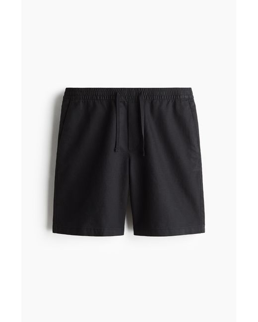 Short Relaxed Fit en lin mélangé H&M pour homme en coloris Black