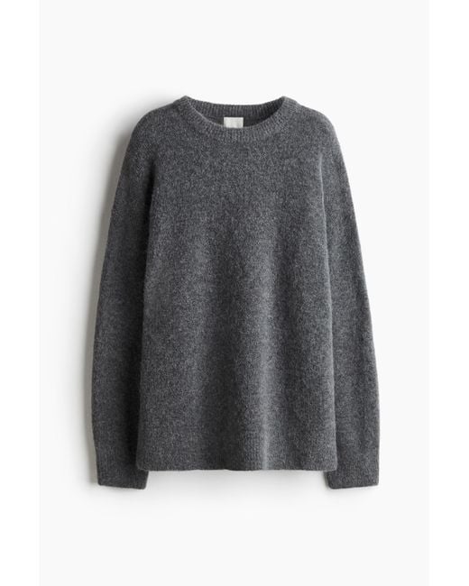 Pull Oversize En Alpaga Mélangé H&M en coloris Gray