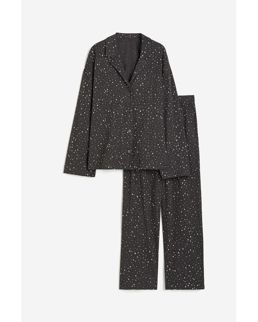 H&M Pyjama Met Dessin in het Black
