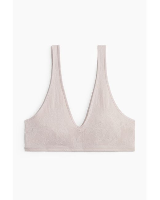 H&M Pink Nahtloser Soft-BH aus Spitze