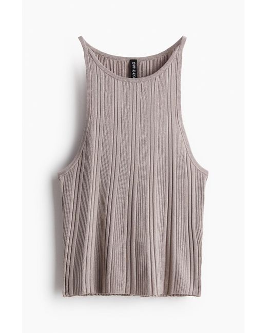 H&M Brown Tanktop in Rippstrick