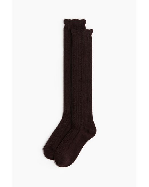 Chaussettes Montantes En Maille Fantaisie H&M en coloris Multicolor