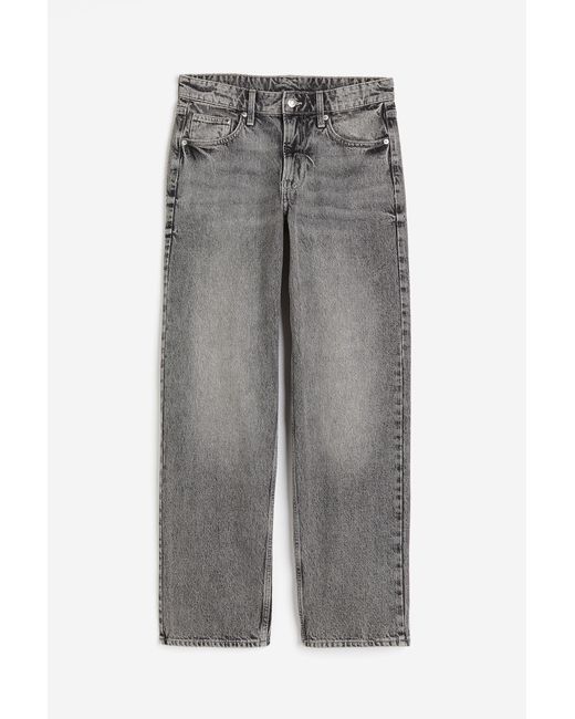 H&M 90's Baggy Low Jeans in het Gray