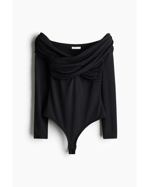 Body String À Effet Drapé H&M en coloris Black