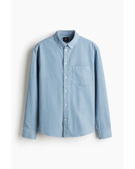 H&M Corduroy Overhemd in het Blue voor heren
