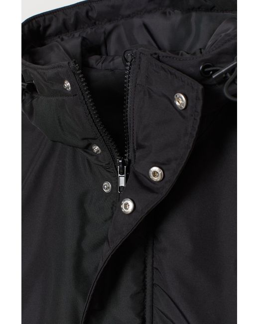 h&m black padded jacket
