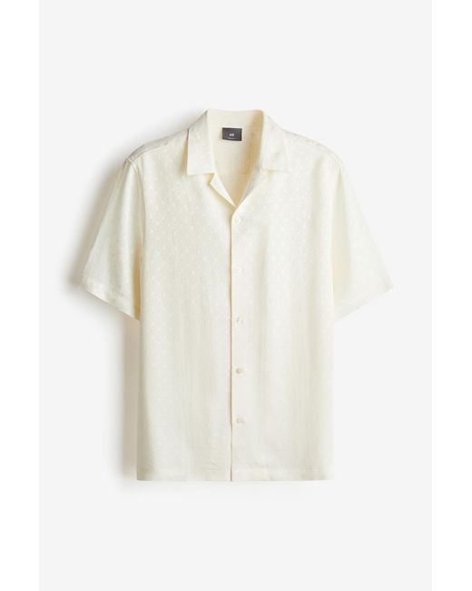 H&M Freizeithemd in Regular Fit in White für Herren
