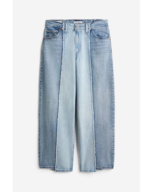 H&M Blue Baggy Dad Recrafted Jeans