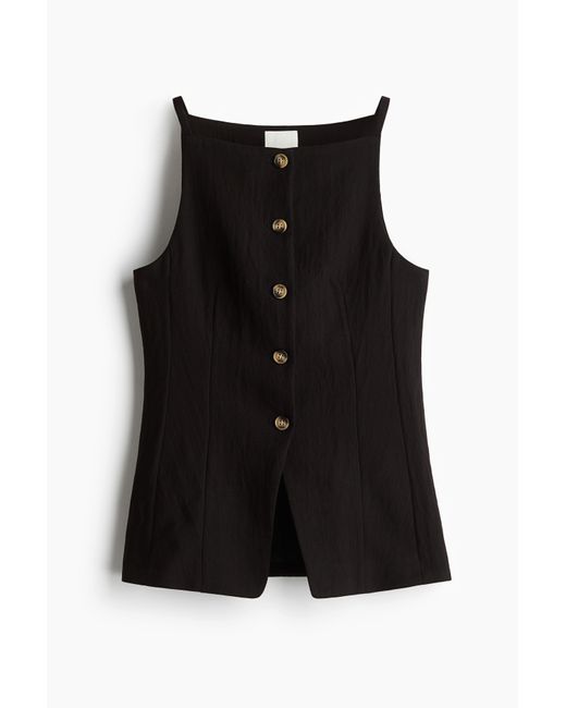 H&M Black Tailliertes Gilet