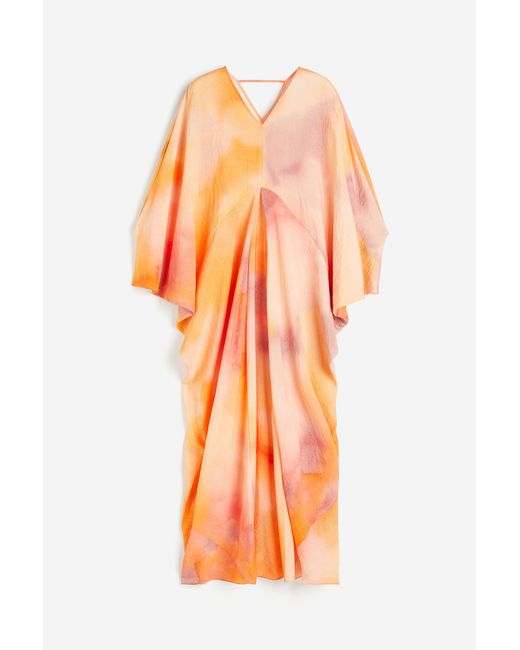 Robe caftan à motif H&M en coloris Orange