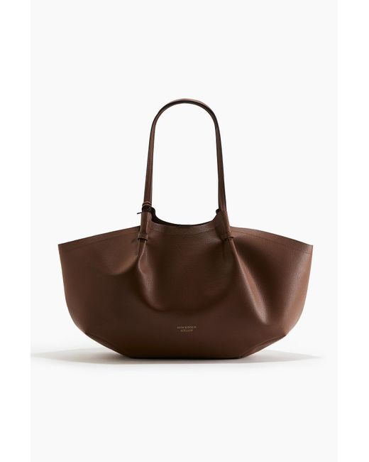 H&M Brown Shopper mit Pouch