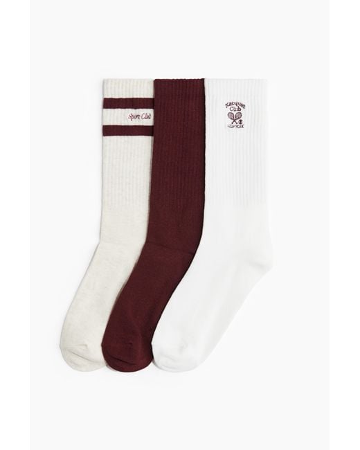 H&M Purple 3-pack socks