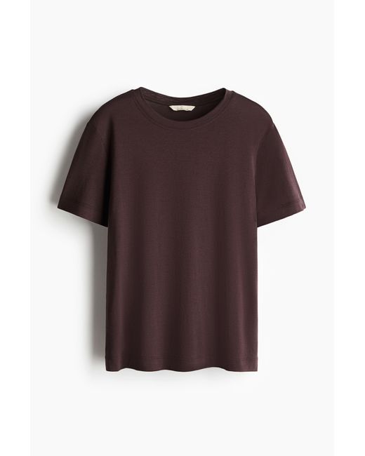 H&M Top Van Zijdemix in het Brown