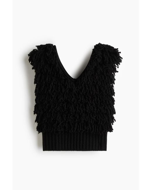 Pull sans manches à franges H&M pour homme en coloris Black