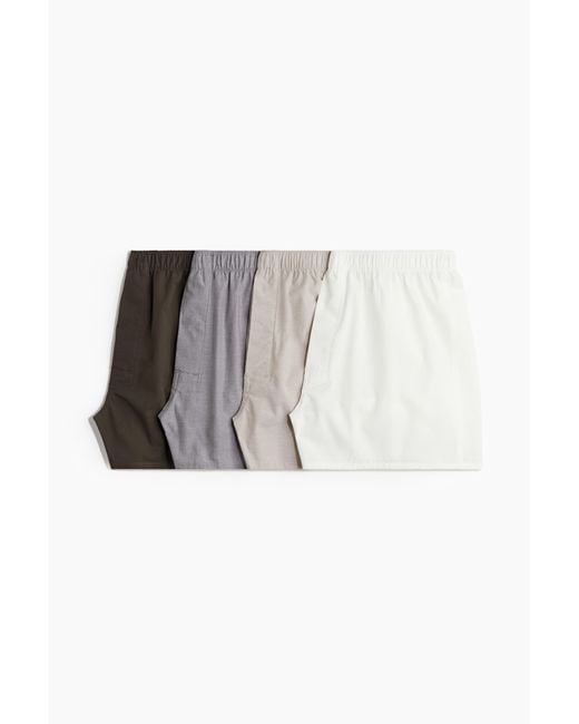 H&M Set Van 4 Geweven Boxershorts in het Green voor heren