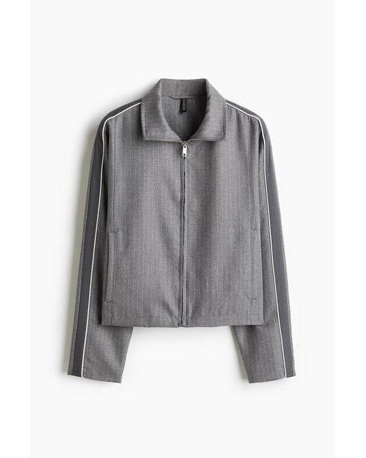 H&M Gray Trainingsjacke aus Twill