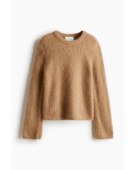 Pull En Mohair Mélangé H&M en coloris Brown
