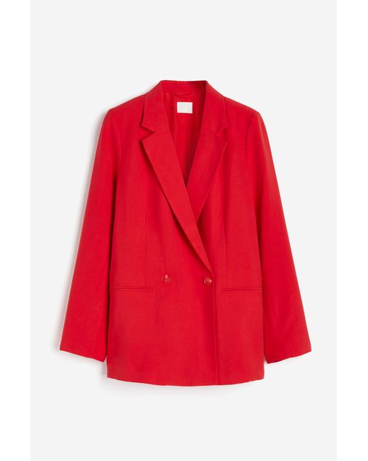 H&M Red Zweireihiger Blazer