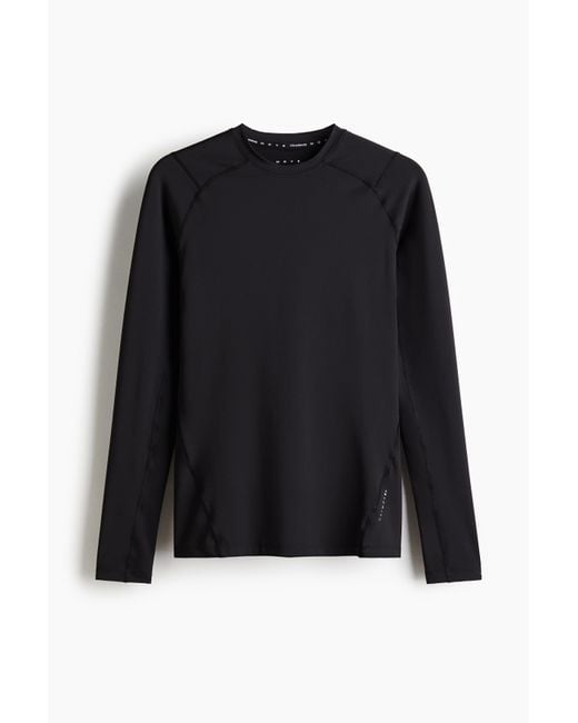 T-Shirt De Sport Muscle Fit Drymove H&M pour homme en coloris Black