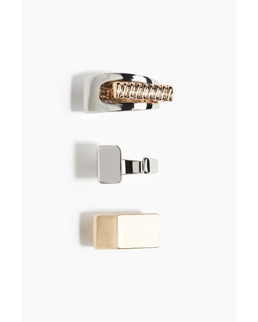 H&M White 3er-Pack Ringe