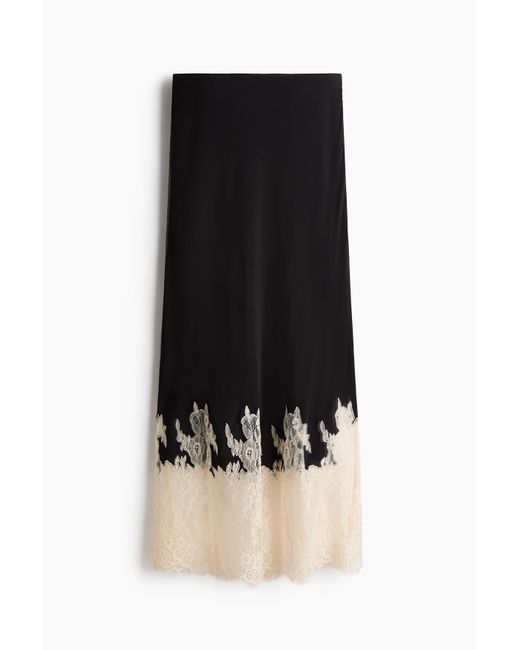 H&M Rok Met Kant in het Black