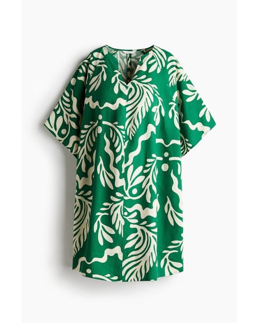 MAMA Robe Before & After en lin mélangé H&M en coloris Green