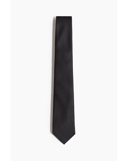 H&M Krawatte mit Struktur in Black für Herren