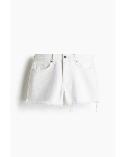 Short High en denim H&M en coloris White