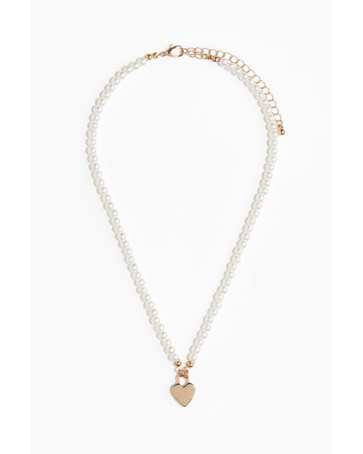 Collier De Perles Fantaisie Avec Pendentifs H&M en coloris White