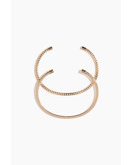 H&M White 2er-Pack Manschettenarmreife