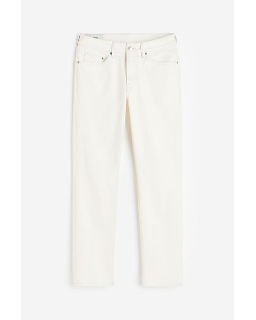 H&M Straight Regular Jeans in White für Herren