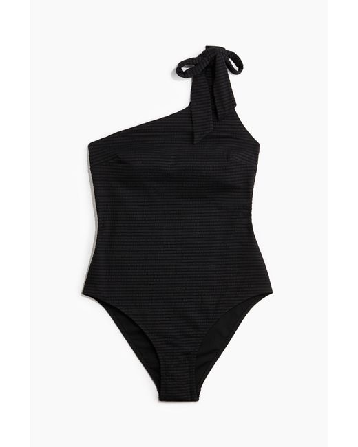 Maillot De Bain Asymétrique Paddé H&M en coloris Noir Lyst