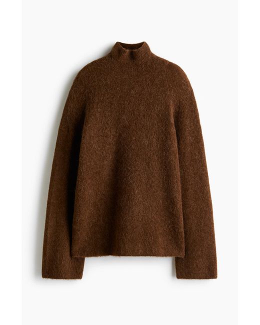 H&M Oversized Pullover aus Alpakamix in Braun Lyst AT