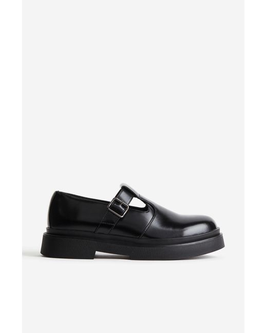 H&M Schuhe mit Schnalle in Black für Herren