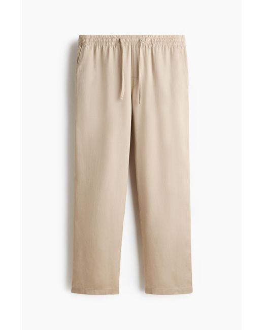 H&M Lyocell Broek in het Natural voor heren