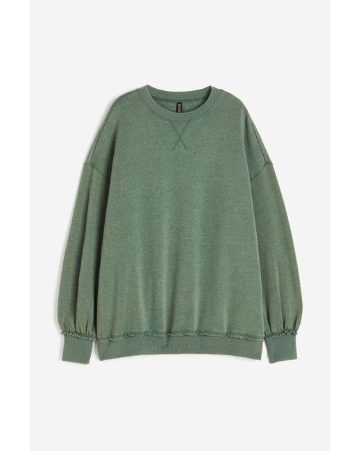 H&M Green Oversized Sweatshirt