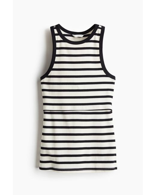 H&M Mama Geribde Voedingstop in het Black