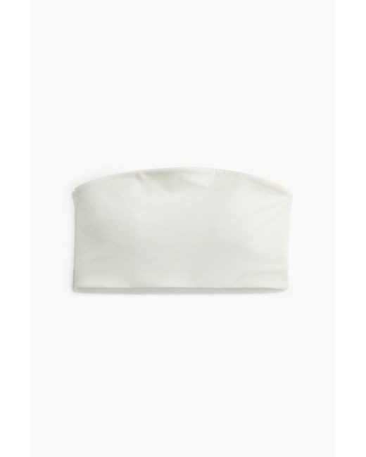 H&M White Bandeau-Sport-BH mit SoftMoveTM Light Support