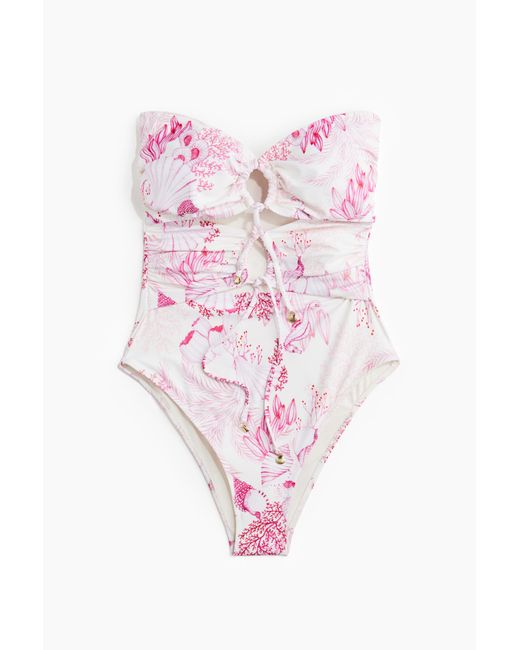 Maillot de bain paddé High Leg H&M en coloris Rose Lyst